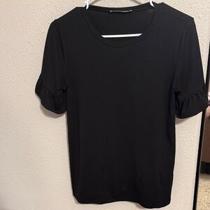 Doublju Black Short Sleeve Women's Top